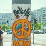 orange peace logo signage