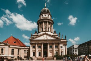 white concrete dome building